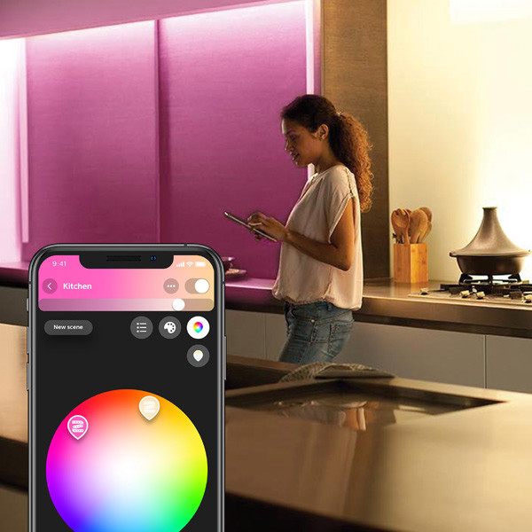 Philips Hue Lightstrip Plus 1 meter White en Color Ambiance Uitbreiding Philips HUE 123led